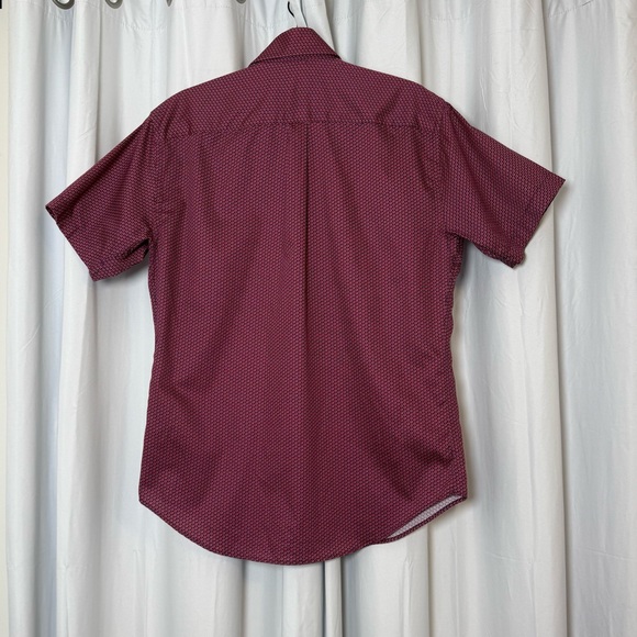 Peter Millar Microprint Cotton Short Sleeve Button Down Shirt Medium - Picture 3 of 9